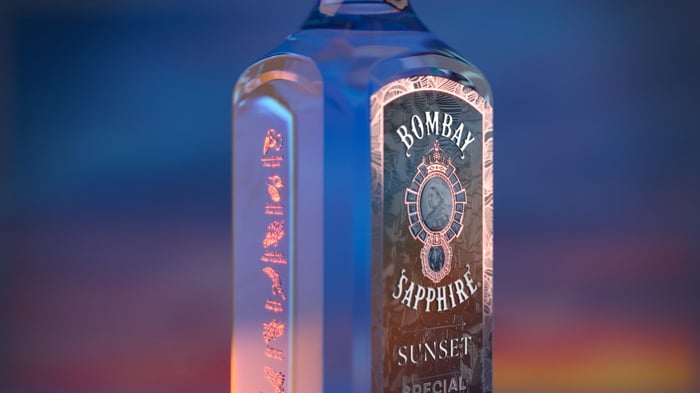 bombay saphire sunset