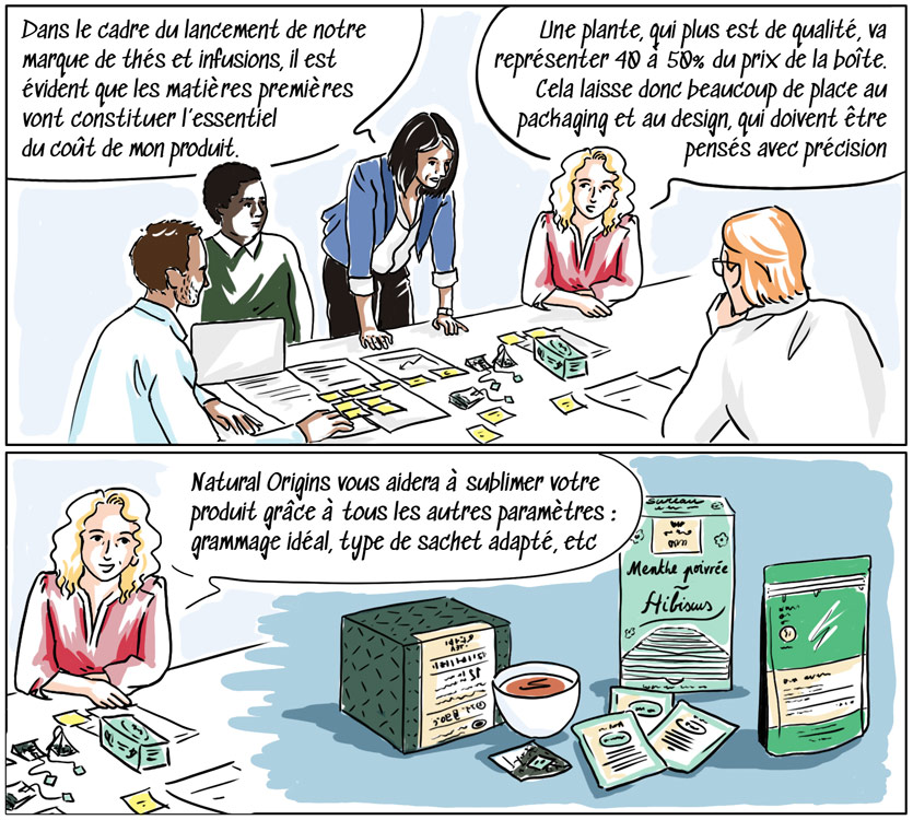 Les matières premières thés et infusions représentent moins de 50% du prix de la boîte
